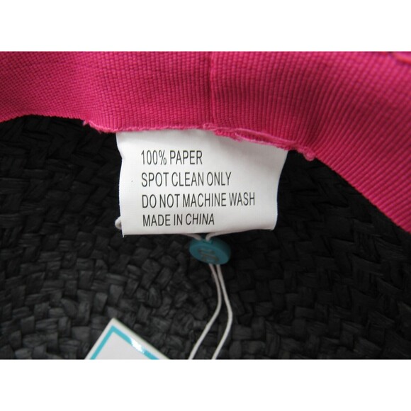 Shiraleah Chicago Contessa Sun Hat Womens Black Geometric Print Beach Vacation - Picture 10 of 13